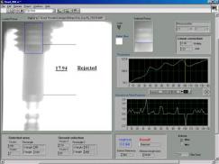 An example of software improvement made for an X-ray radioscopic system by implementing a semi-automated technique for measuring an internal column length.  